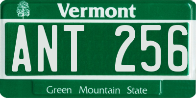 VT license plate ANT256