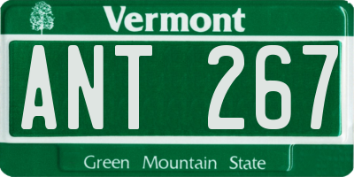VT license plate ANT267