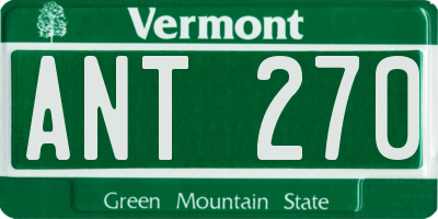 VT license plate ANT270