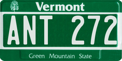 VT license plate ANT272