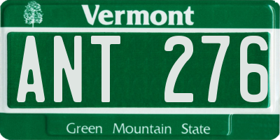 VT license plate ANT276