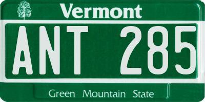 VT license plate ANT285