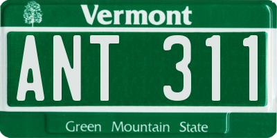 VT license plate ANT311