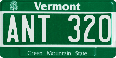 VT license plate ANT320