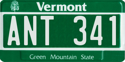 VT license plate ANT341