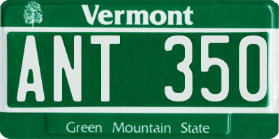 VT license plate ANT350