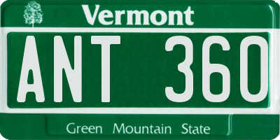 VT license plate ANT360