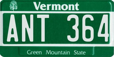VT license plate ANT364