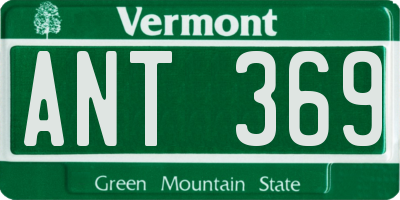 VT license plate ANT369