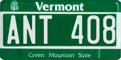 VT license plate ANT408