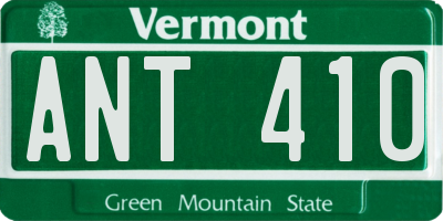 VT license plate ANT410