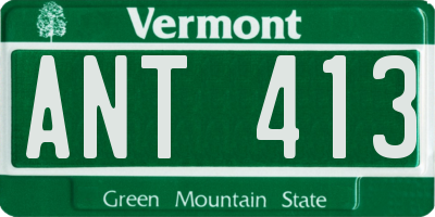 VT license plate ANT413
