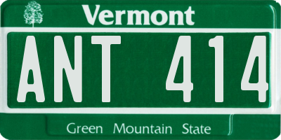 VT license plate ANT414