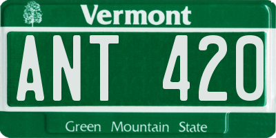 VT license plate ANT420