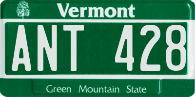 VT license plate ANT428