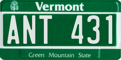 VT license plate ANT431