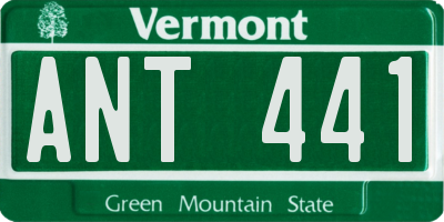 VT license plate ANT441