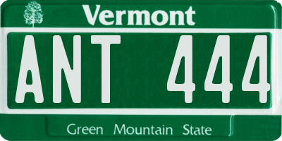 VT license plate ANT444