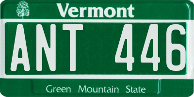 VT license plate ANT446
