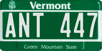 VT license plate ANT447
