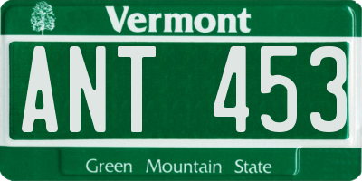 VT license plate ANT453