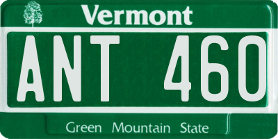 VT license plate ANT460