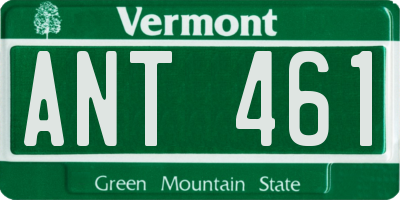 VT license plate ANT461