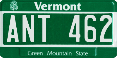 VT license plate ANT462