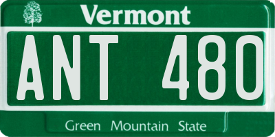 VT license plate ANT480