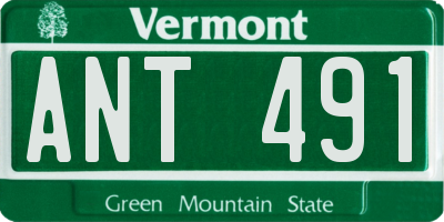 VT license plate ANT491
