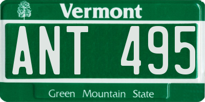 VT license plate ANT495