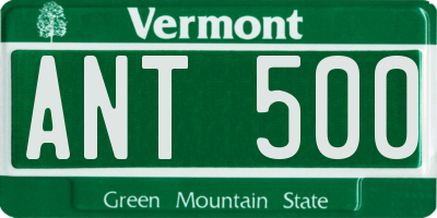 VT license plate ANT500