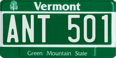VT license plate ANT501