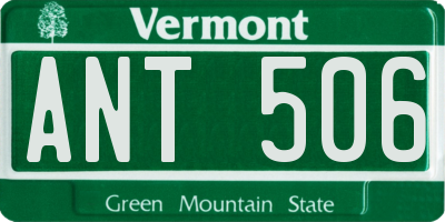 VT license plate ANT506