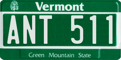 VT license plate ANT511