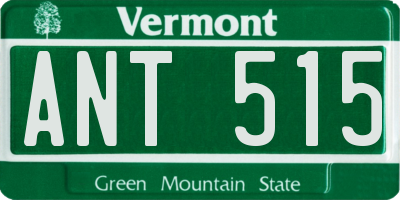 VT license plate ANT515