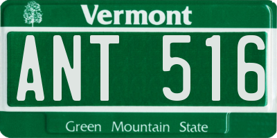 VT license plate ANT516