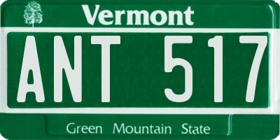 VT license plate ANT517