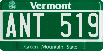 VT license plate ANT519