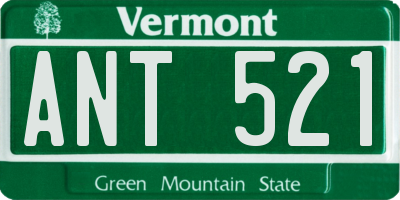 VT license plate ANT521
