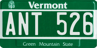 VT license plate ANT526