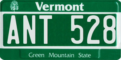 VT license plate ANT528