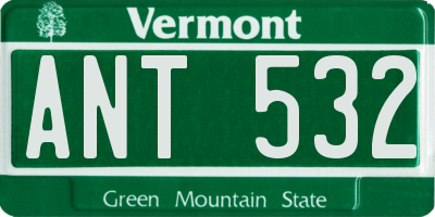 VT license plate ANT532