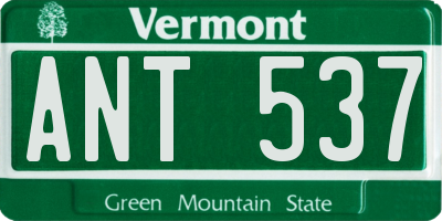 VT license plate ANT537