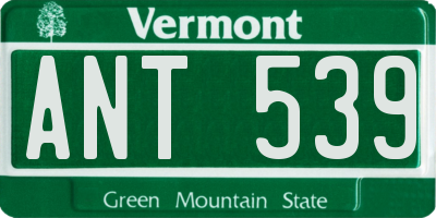VT license plate ANT539