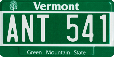 VT license plate ANT541