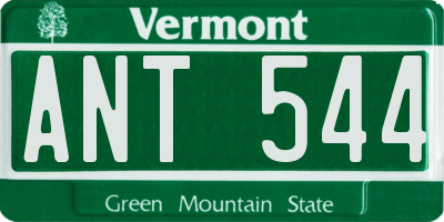 VT license plate ANT544