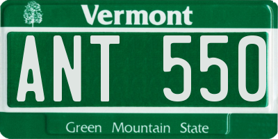 VT license plate ANT550