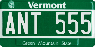 VT license plate ANT555
