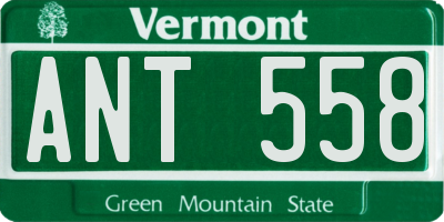 VT license plate ANT558